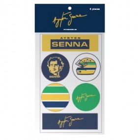 Ayrton Senna 5 Stickers Set