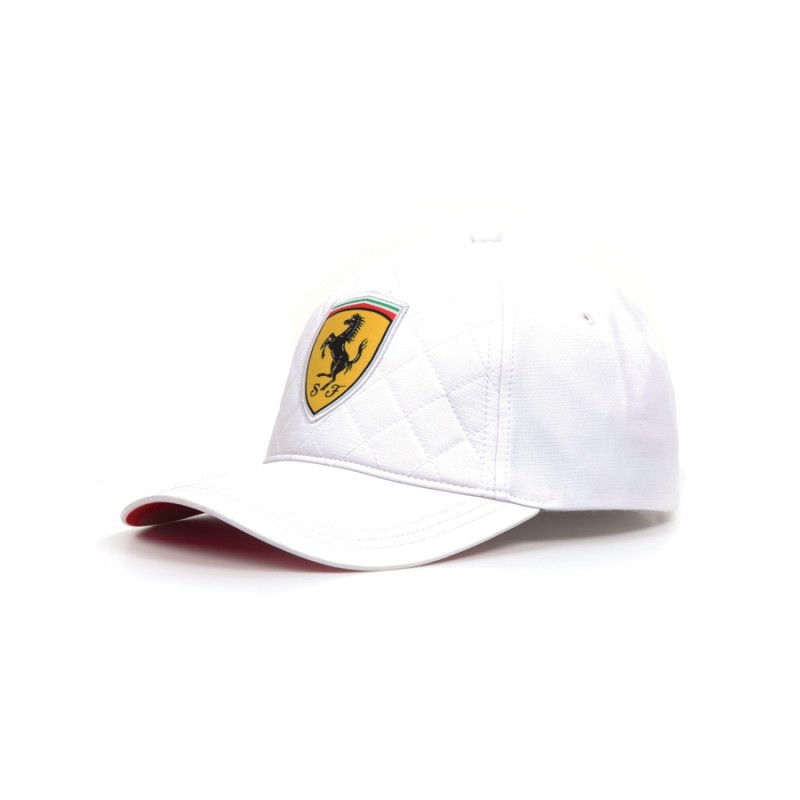 Scuderia Ferrari F1 Cappello Unisex Trapuntato Colore Bianco
